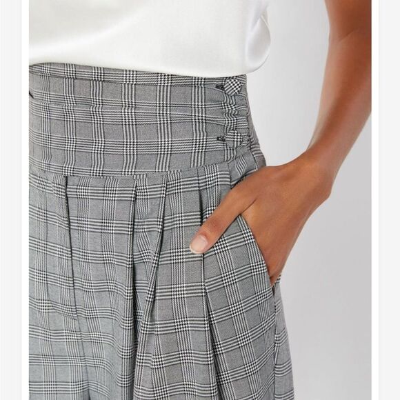 NWT Cinq à Sept Serenity Plaid Pleated Pants Sz 4 Hight Rise Preppy Office - Picture 5 of 15